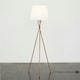 image 2 of ValueLights Camden Copper Tripod Floor Lamp White Taper Shade White