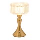 image 2 of Hestia Crystal Effect USB Touch Table Lamp with Curved Bronze Base