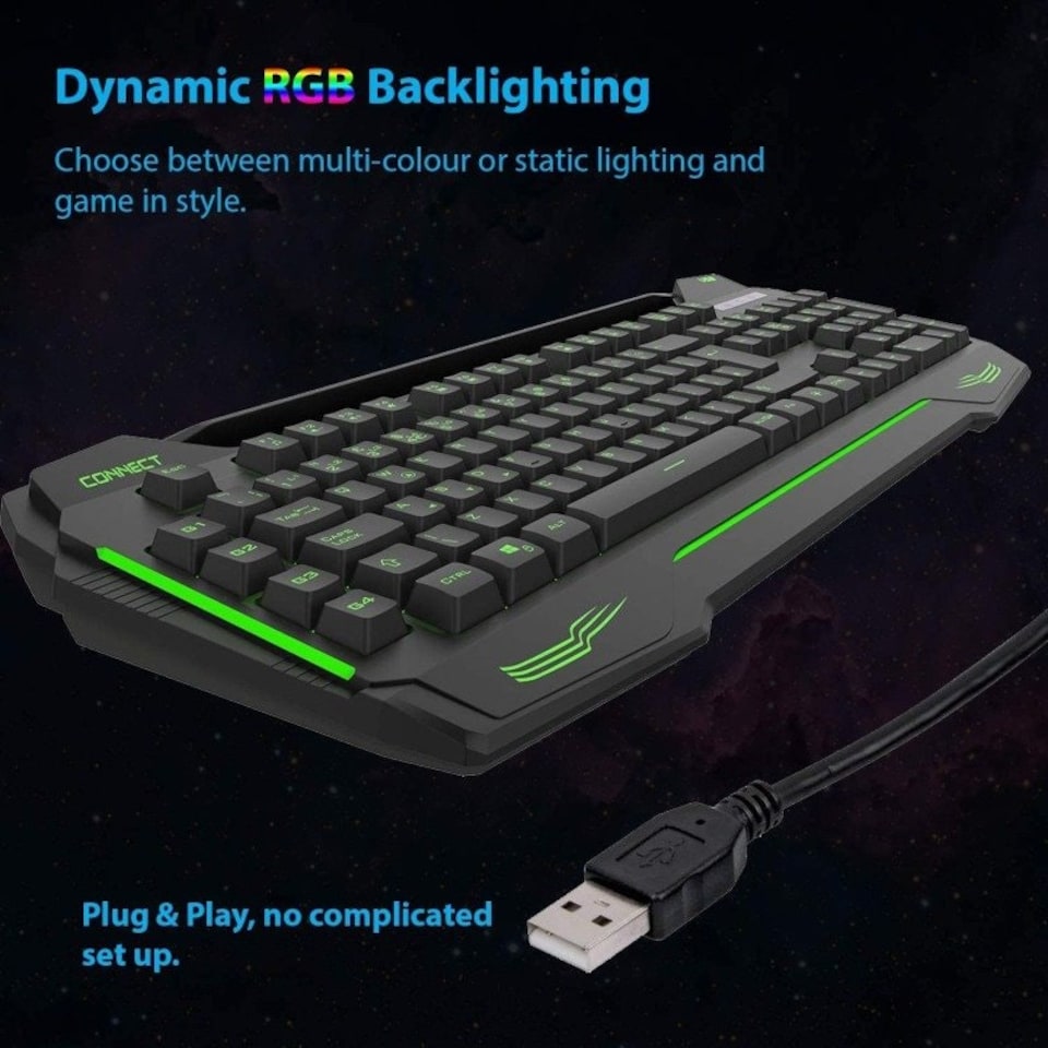 image 1 of CIT Connect 7 Colour Gaming Keyboard