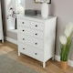 image 3 of Chest Of Drawers White Clothing Organiser MDF Flat Pack Compact Design White | 5 Drawers