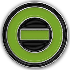 Type O Negative Pin Badge: Negative Symbol N/A