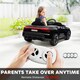 image 4 of HOMCOM Audi RS e-tron GT Licensed Electric Car for Kids, 12V Battery Powered Electric Ride on Toy with Remote Control Music, Suspension Wheels, Soft Start, for 3-5 years, Black