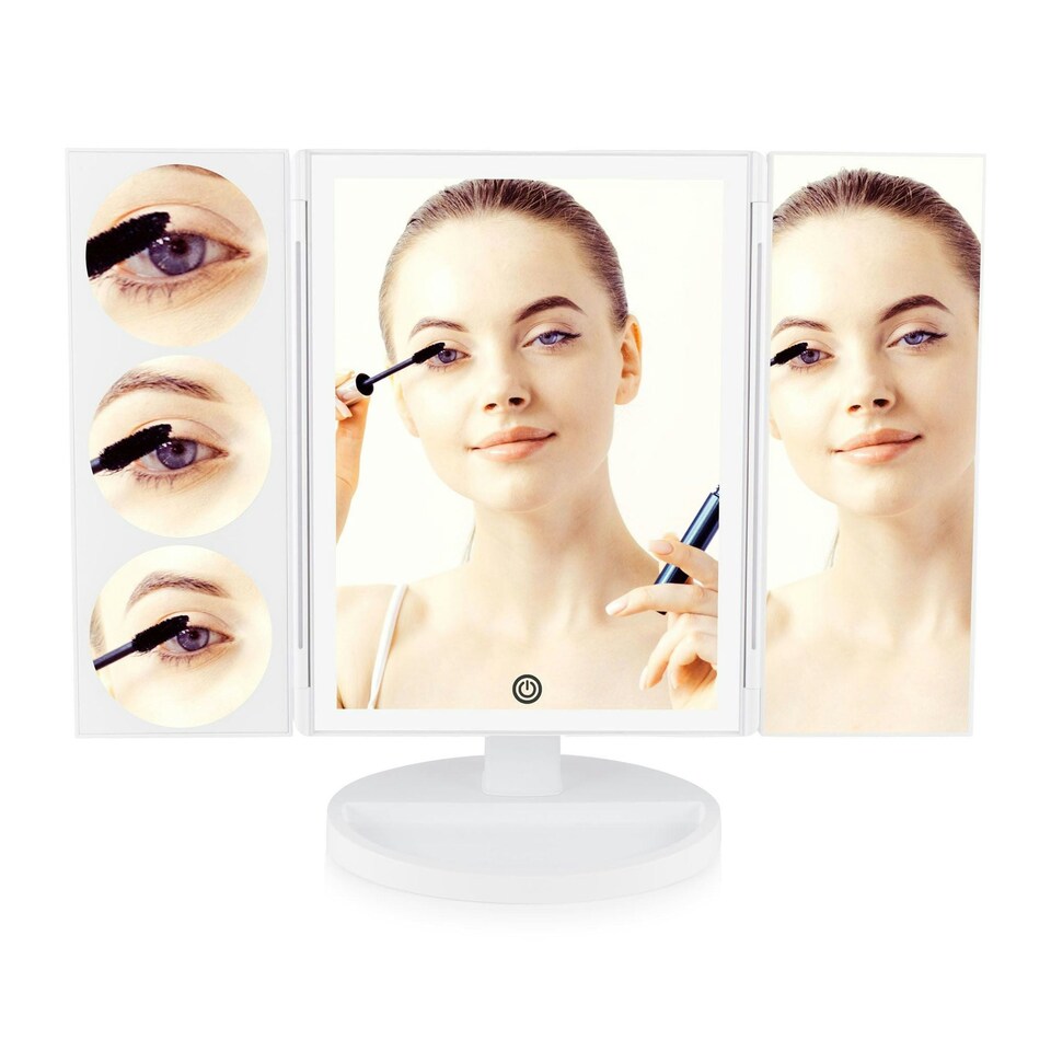 image 1 of Full Size LED Makeup Mirror 1x 3x 5x & 10x Magnification