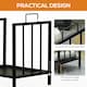 image 4 of Outsunny Firewood Log Holder Wood Storage Rack w/ Handles Outdoor Indoor, Black