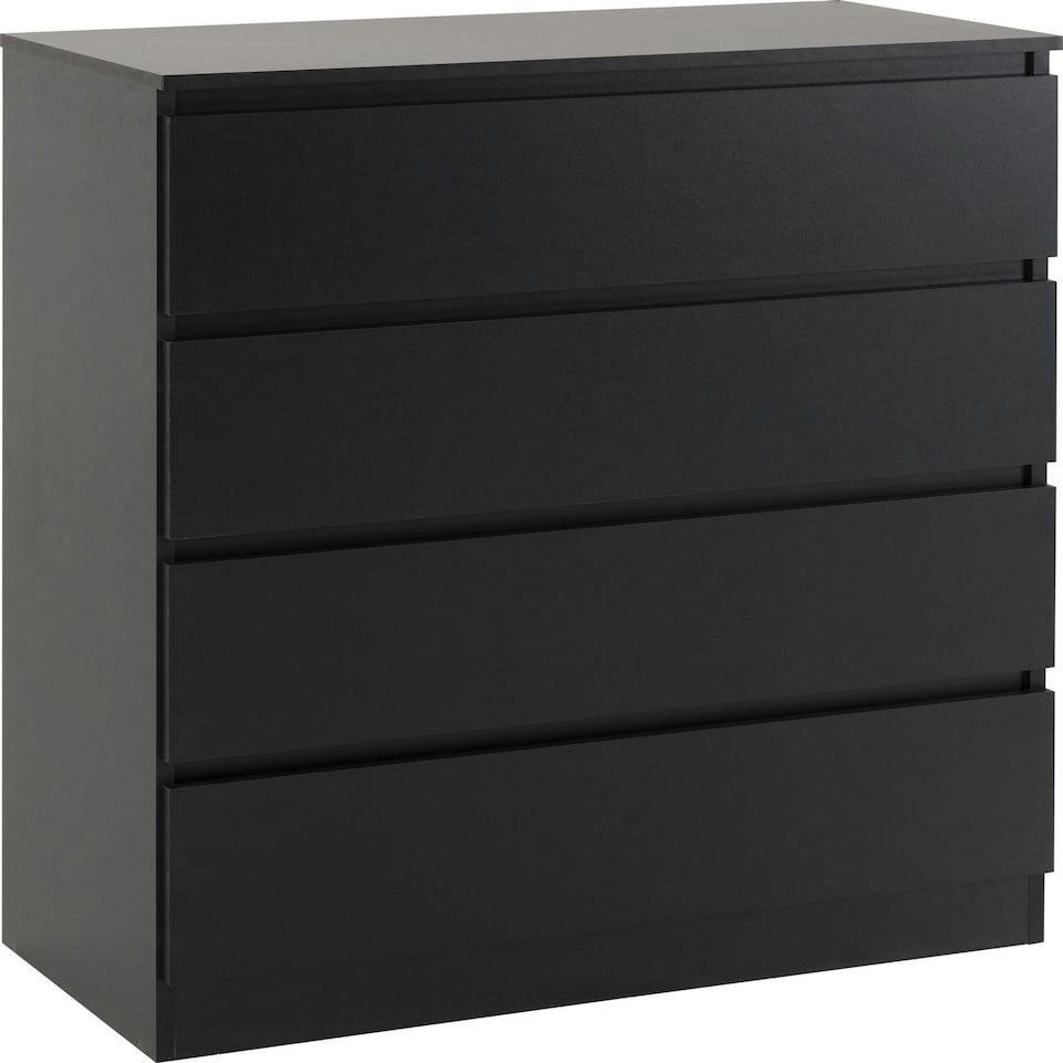 image 1 of Malvern 4 Drawer Chest Black
