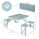 image 7 of Outsunny Portable Folding Trestle Camping Picnic Table Outdoor Chair Stools