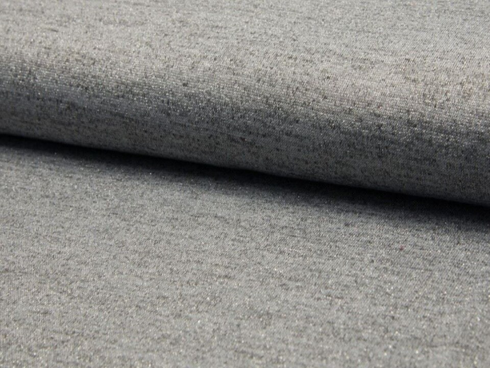 Grey Lurex Sweater Knit Stretch Fabric for Dressmaking, 140cm / 55" Wide - per metre
