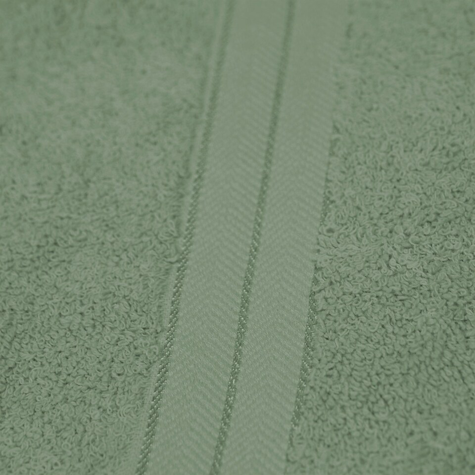 image 1 of OHS 2 x Luxury 100% Cotton 500GSM Bathroom Bath Towel Green | Olive Green | Bath towel