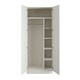 image 2 of J-Pull Handleless White Double Wardrobe with Single Rail & Shelves White