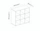 image 4 of White 9-Cube Shelving Unit With Lined Doors | Grey | Grey & Black | 1