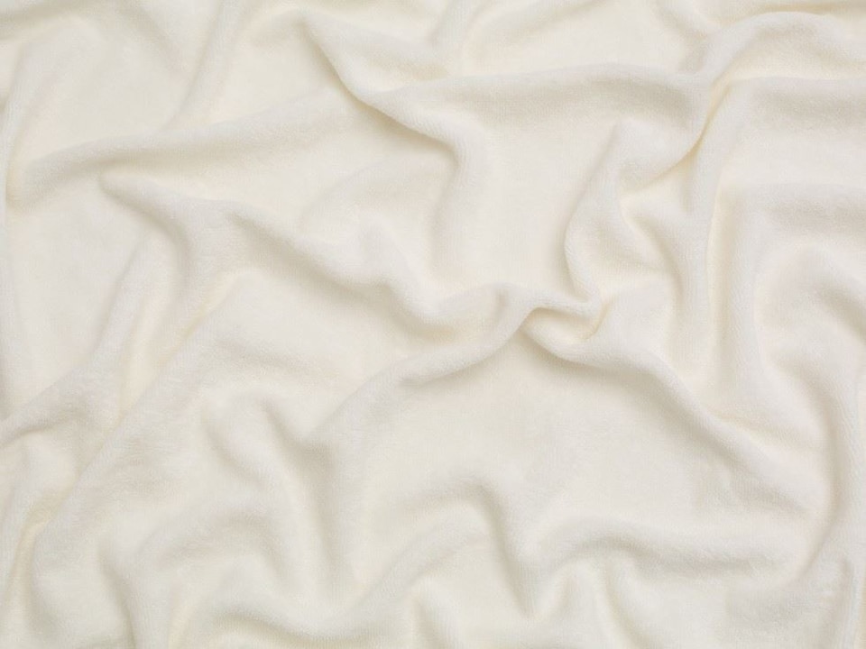 Minerva Core Range Cream One Sided Cotton Towelling Fabric for Dressmaking, 150cm / 59" Wide - per metre