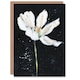 image 1 of Greeting Card Abstract White Lily Flower Black Floral Painting