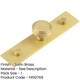 image 2 of Elegant 30mm Satin Brass Cupboard Knob with Plain Backplate Kitchen - Cabinet Knob