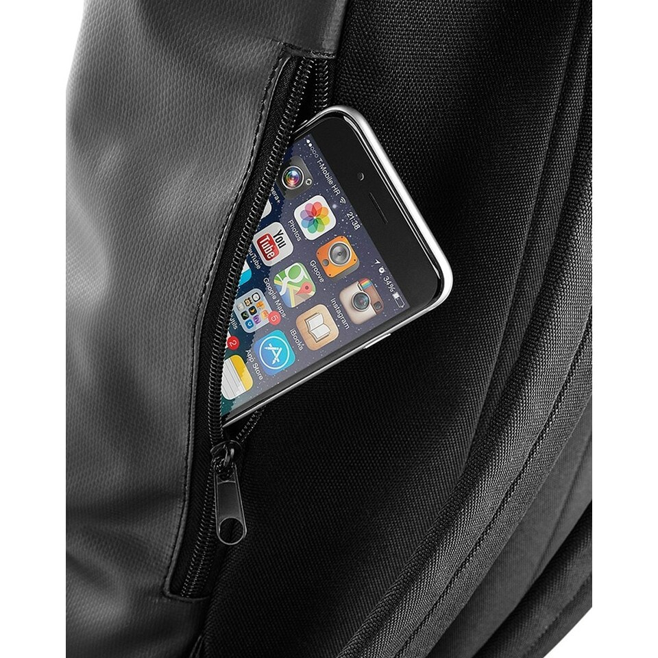 image 1 of Bagbase Tarp Waterproof Roll-Top Backpack - Black - One Size