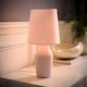 image 3 of ValueLights Arlo Pair of Lilac Ceramic Table Lamps Lilac Shades & Bulbs | Purple