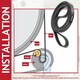 image 4 of SPARES2GO Poly-V Drive Belt for Bush BCGBTD8HP TD7CNBCW Tumble Dryer (7PH2012 SH200)