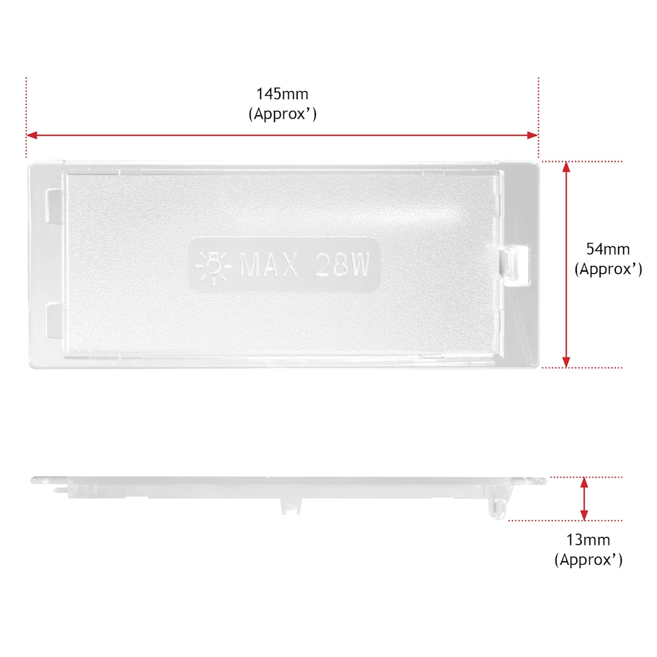 image 1 of SPARES2GO Lamp Light Bulb Cover for Electrolux EFI6001 EFI60021S EFI6408G Cooker Hood