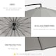 image 5 of Outsunny 3(m) Cantilever Shanghai Parasol w/ Crank Handle, Cross Base, Grey
