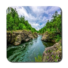 River in mountain forest landscape (Coaster)