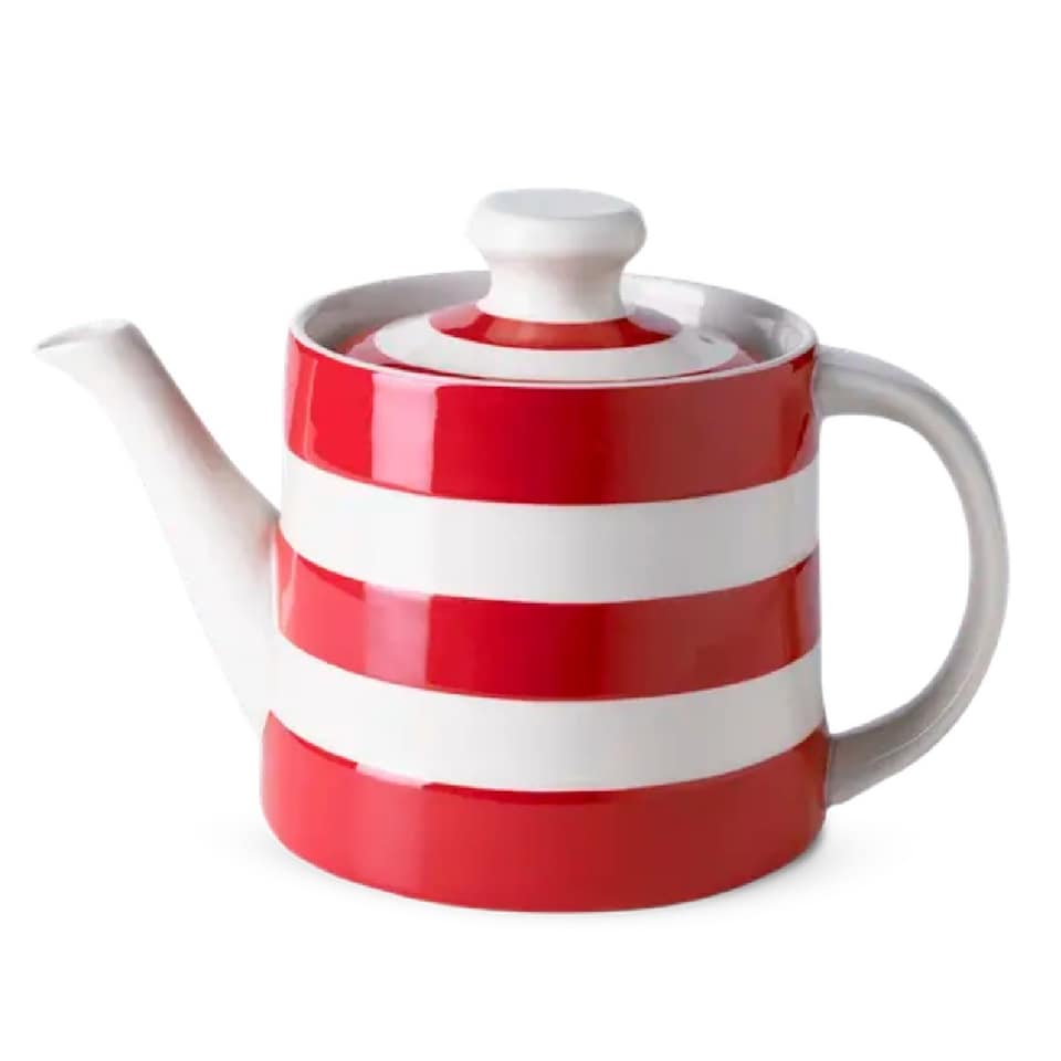 image 1 of Tea Pot: 4 Cup Classic Teapot Cornishware Red