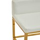 image 5 of Interiors by Premier White PU and Gold Finish Bar Chair, Glam Touch Indoor Metal Bar Stool, Footrest Bar Chair