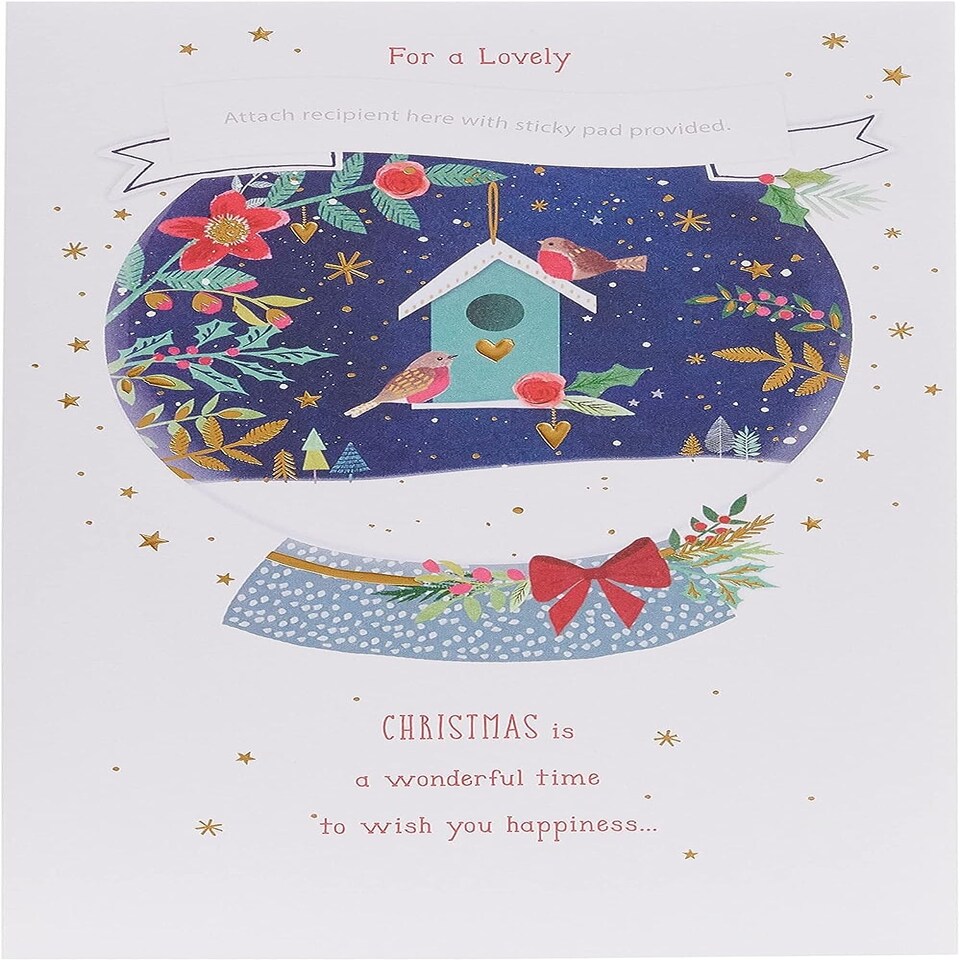 image 1 of Granddaughter & ... Multi Caption Christmas Card & Stick On Captions