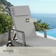 image 4 of Sun Lounger - 6-position backrest, weather & UV-resistant, soft pillow, two wheels Grey | Light Grey
