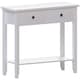 image 9 of Vida Designs Windsor 2 Drawer Console Table With Shelf, White
