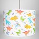 image 4 of Modern and Colourful Dinosaurs Childrens Cotton Fabric Lamp Shade - 25cm | Multi | 10"