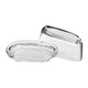 image 5 of Interiors By Premier Elegant Clear Glass Butter Dish, Oval Butter Plate For Kitchen, Versatile Butter Tray For Dining Table Clear