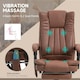 image 5 of Vinsetto High Back Office Chair with Vibration Massage and Heat, Brown