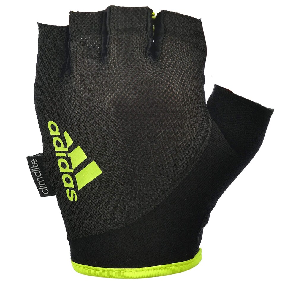 image 1 of Adidas Essential Weight Lifting Gloves, Black/Yellow — Size S | Multi | Black/Yellow | S