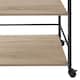 image 9 of Drinks Trolley Worcester - 3 shelves and removable tray, 4 swivel castors with parking brake | Brown | industrial wood light, oak Sonoma | 65 x 41,50 x 87 cm | 1