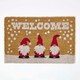 image 1 of Homescapes Coir Doormat Christmas Gonk - 40 x 60 cm