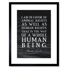 Slate Quote Abraham Lincoln Animal Rights 9x7" Black Framed Wall Art Print