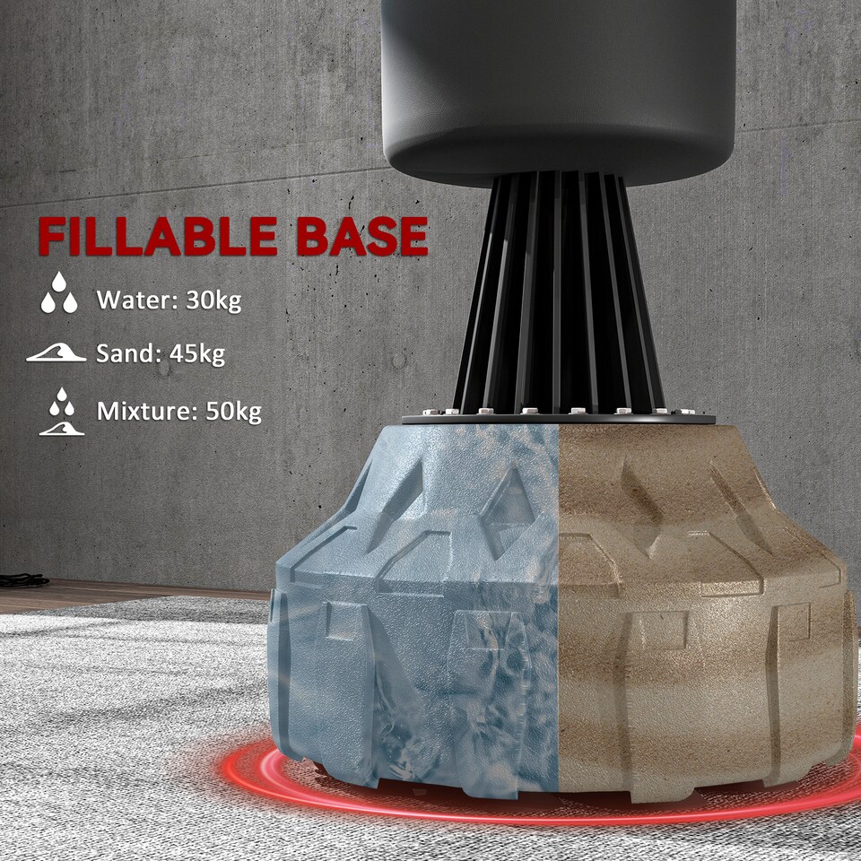 image 1 of SPORTNOW Freestanding Punching Bag, Heavy Boxing Bag with Stand for Teens Adults, Boxing Equipment with Height Adjustable Strike Pad, Hand Wrap, Suction Cup Base for Karate Taekwondo MMA Kickboxing