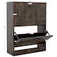 image 3 of Vida Designs 2 Drawer Shoe Cabinet Shoe Rack Storage Cupboard, Dark Wood