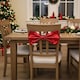 image 6 of 50cm Large Metallic Christmas Chair Bows Sashes Party Dining Decor Wedding | Red | Red | Set of 4