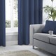 image 4 of Fusion Sorbonne Eyelet Curtains Navy