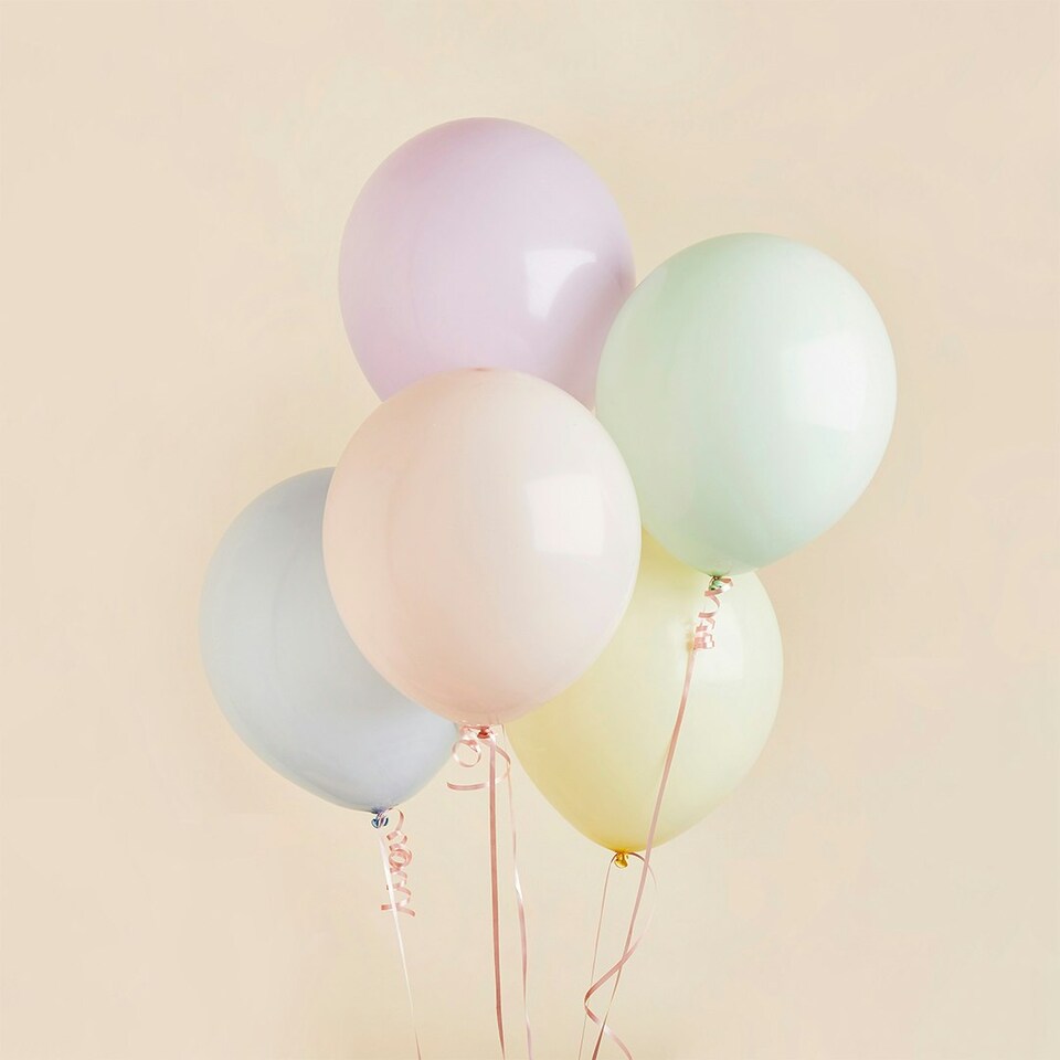 image 1 of Pastel 12" Latex Balloons - Pack of 5