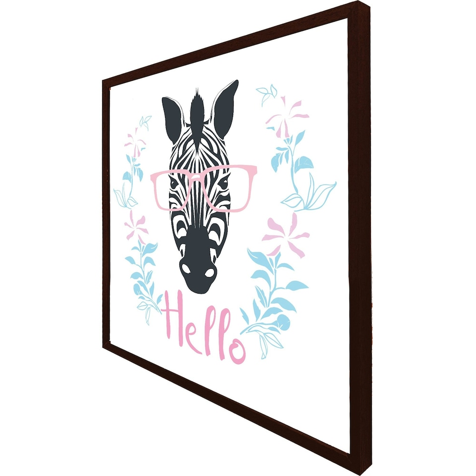 image 1 of Hello zebra (Picture Frame) White | L