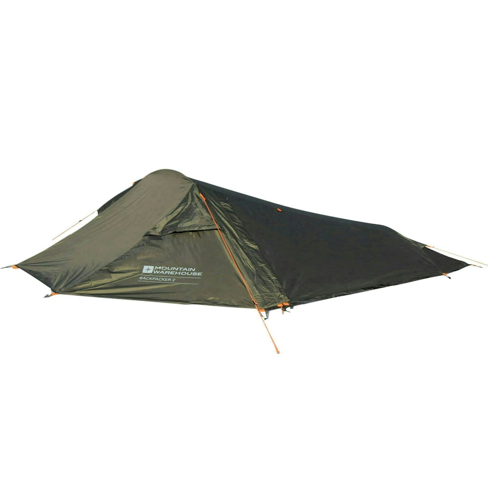 image 1 of Mountain Warehouse Camping Tent Sewn in Groundsheet Canopy Water Resistant Cover Green | Dark Green | One Size