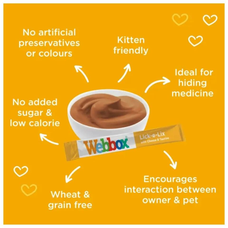 image 1 of Webbox Cheese & Taurine Lick-E-Lix Cat Treats (Bundle of 5)