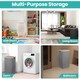 image 7 of 100L Foldable Laundry Hamper with Lid, Collapsible Clothes Basket