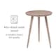 image 5 of Electra Round Solid Mango Wood Side Table for Living Room Bedroom
