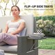 image 8 of Outsunny Garden Rattan Furniture Set 2 Seater Patio Sun Lounger Daybed Sun Bed 