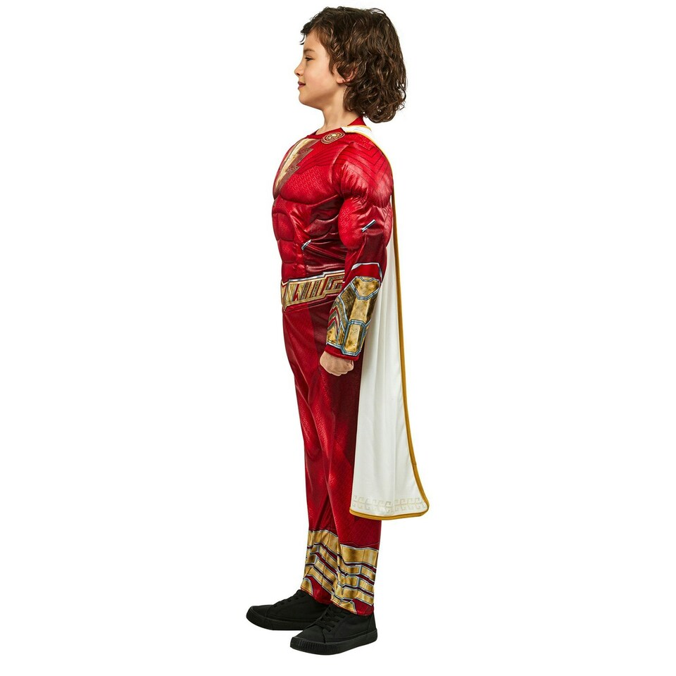 image 1 of Shazam Boys Polyester Costume - Red/Gold - XS XS