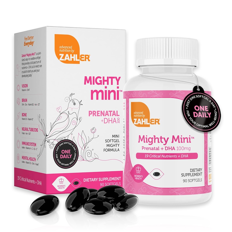image 1 of Mighty Mini Prenatal Vitamin with DHA & Folate, Unflavored, 90c