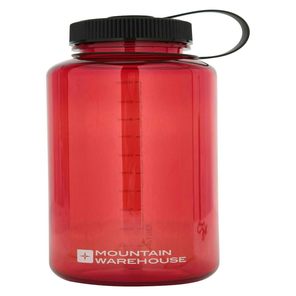 image 1 of Mountain Warehouse 1L Plastic Bottle with Wide Screw Top Leak Proof Lid BPA Free Blue | Teal