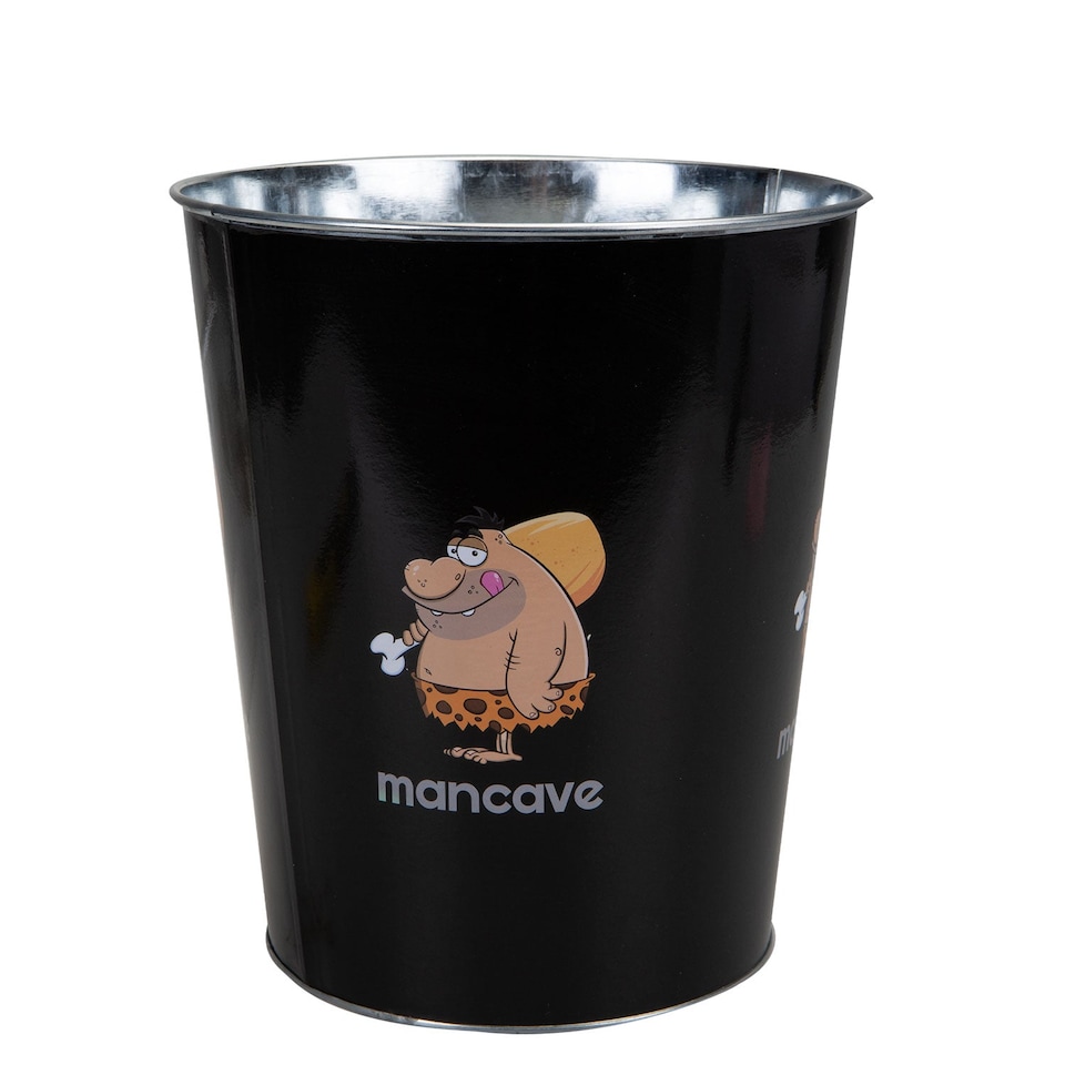 image 1 of PMS Man Cave Waste Bin Best Dad Ever Fathers Day Gift Black